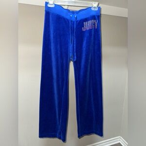 Juicy Couture Blue Velour Track Pants Size XS